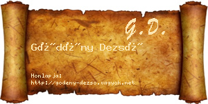 Gödény Dezső névjegykártya