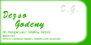 dezso godeny business card